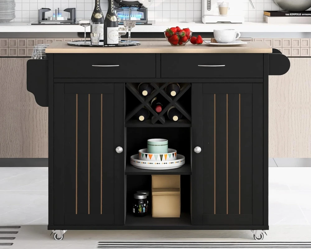 small kitchen island with wheels