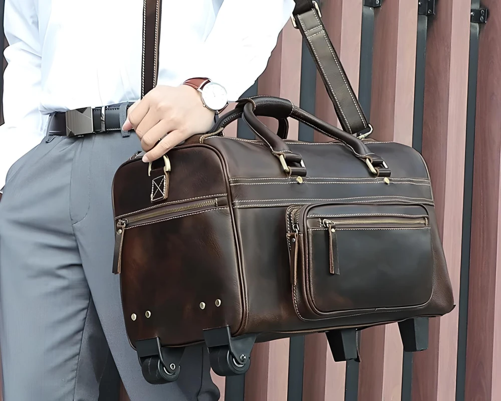 leather carry on bag for men